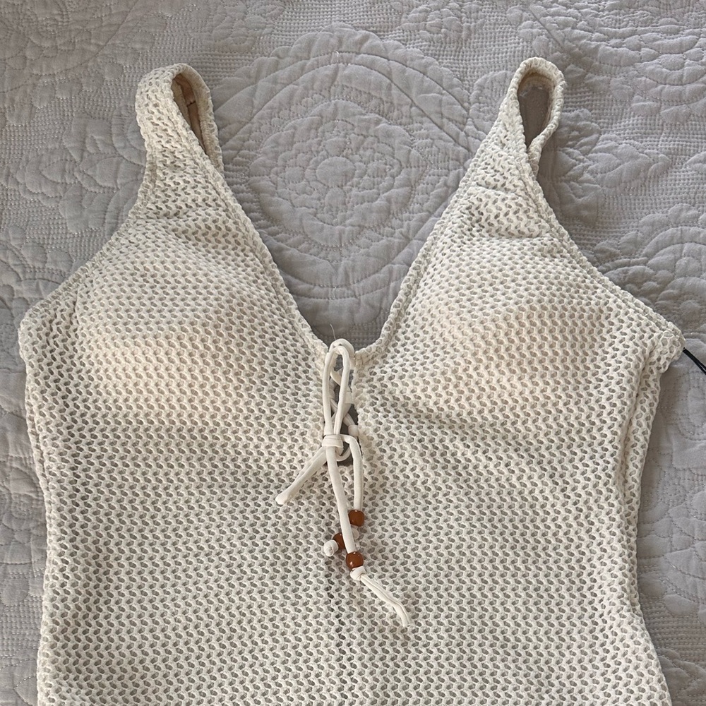 Shade & Shore Cream Swimsuit Size Large NWT - Picture 9 of 9